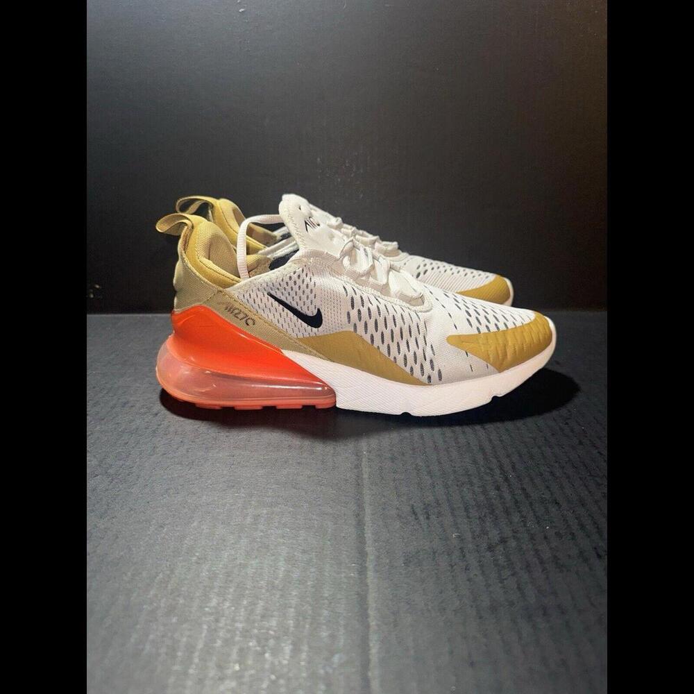 Nike Women's Air Max 270 White Gold Orange